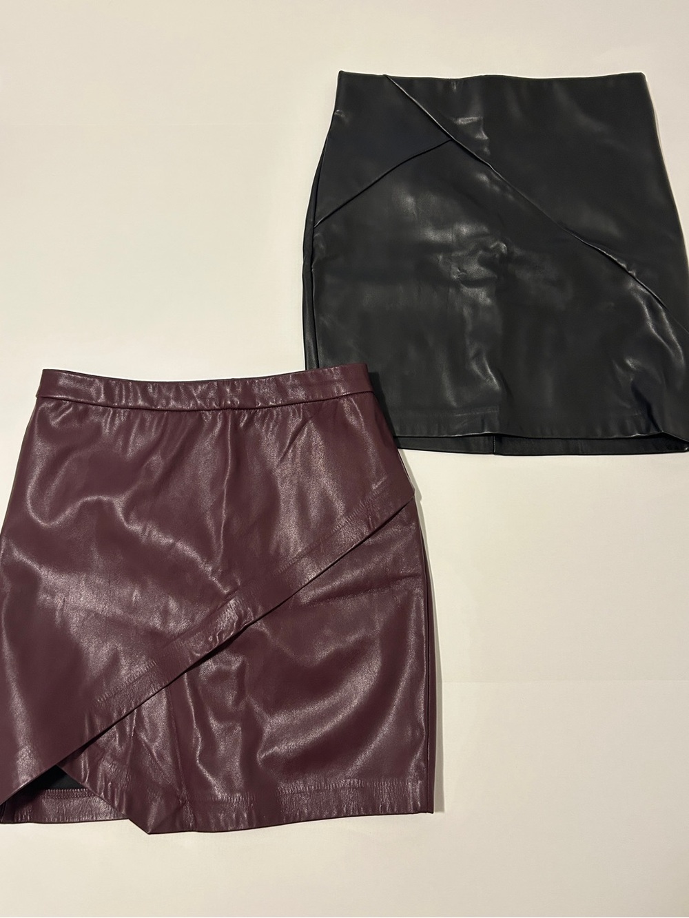 (2) Dynamite Faux Leather Skirts